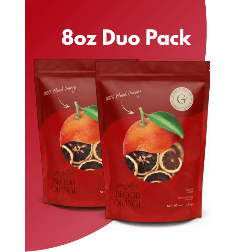 Dehydrated Blood Orange Garnish – 4oz, 65+ Slices | ToGarnish - ToGarnish
