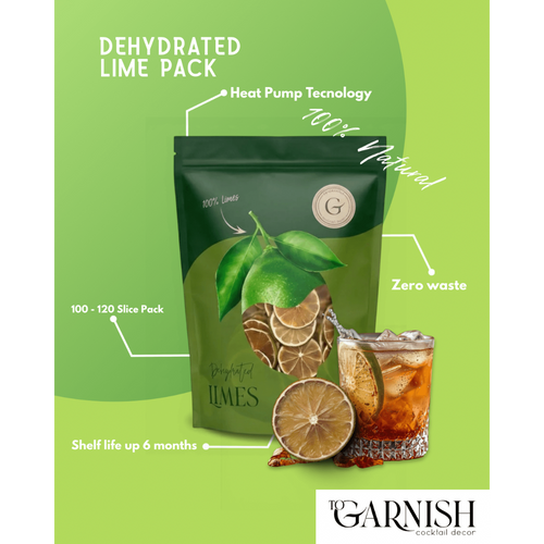 Dehydrated Lime Garnish – 4oz, 100+ Slices | ToGarnish - ToGarnish