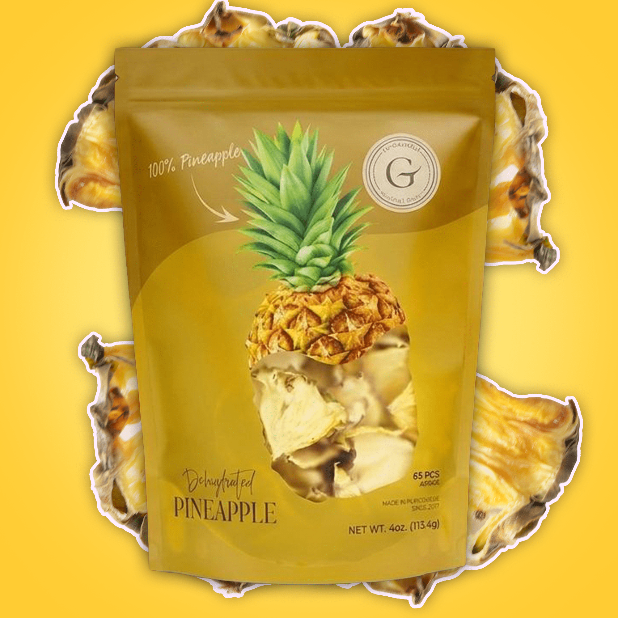 Garnish for Cocktail ToGarnish | Premium Pineapple Cocktail Garnish - 65+ Pieces, 4oz Pack - ToGarnish Cocktail Decor